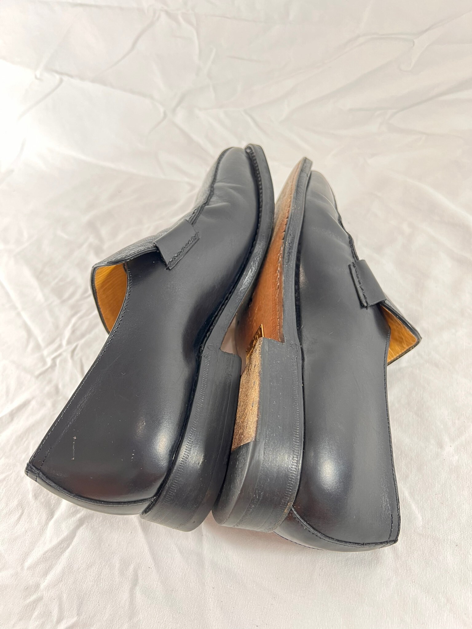 Authentic ostrich leather versus versace loafers GIANNI VERSACE Vintage Authentic Black Ostrich Leather Men main image 4