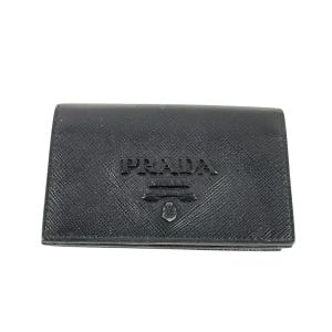 Monedero pequeño de piel saffiano PRADA Tarjetero Fabricado en Italia
