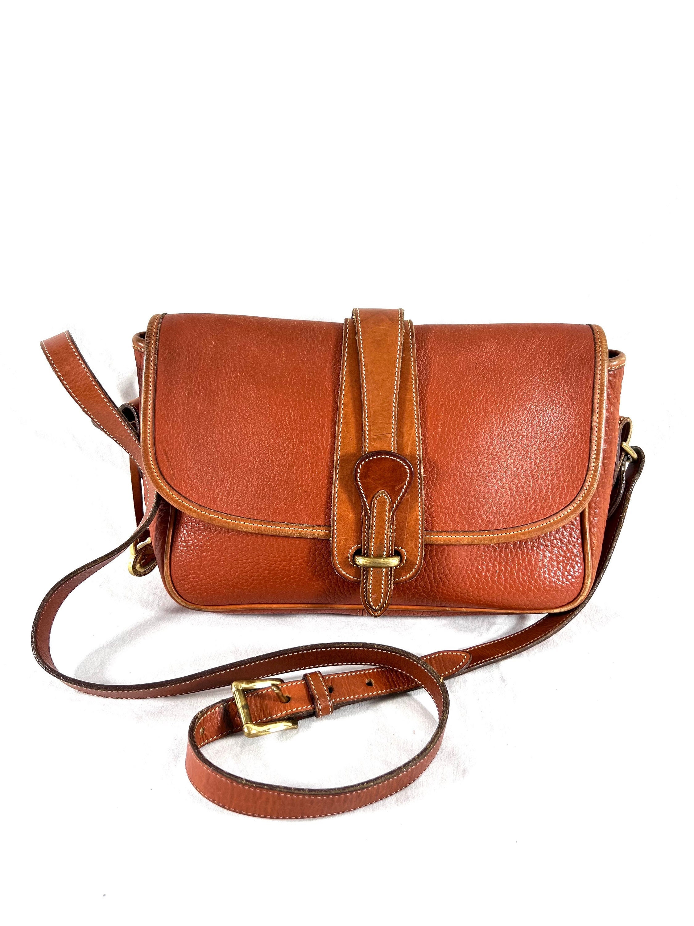 Vintage Dooney and Bourke, red pebble, leather satchel, style handbag