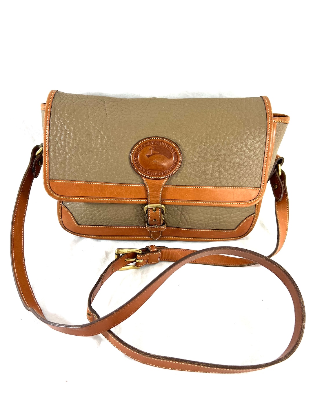 DOONEY AND BOURKE Taupe Tan All Weather Leather Shoulder