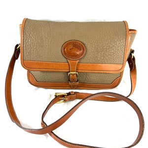 Borsa a tracolla in pelle per tutte le stagioni color talpa e marrone chiaro DOONEY AND BOURKE