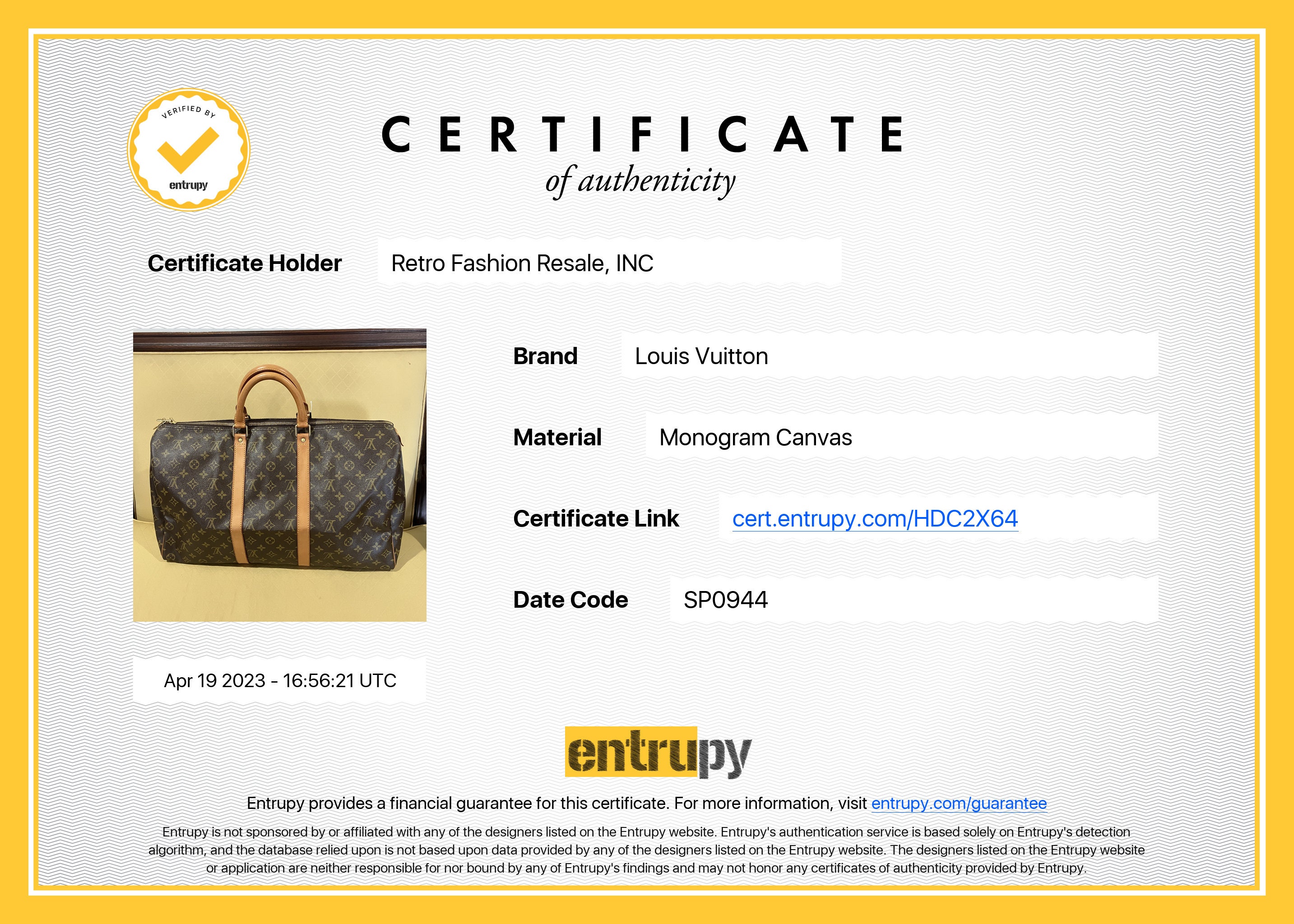 Cloth bag Louis Vuitton Brown in Cloth - 33502428