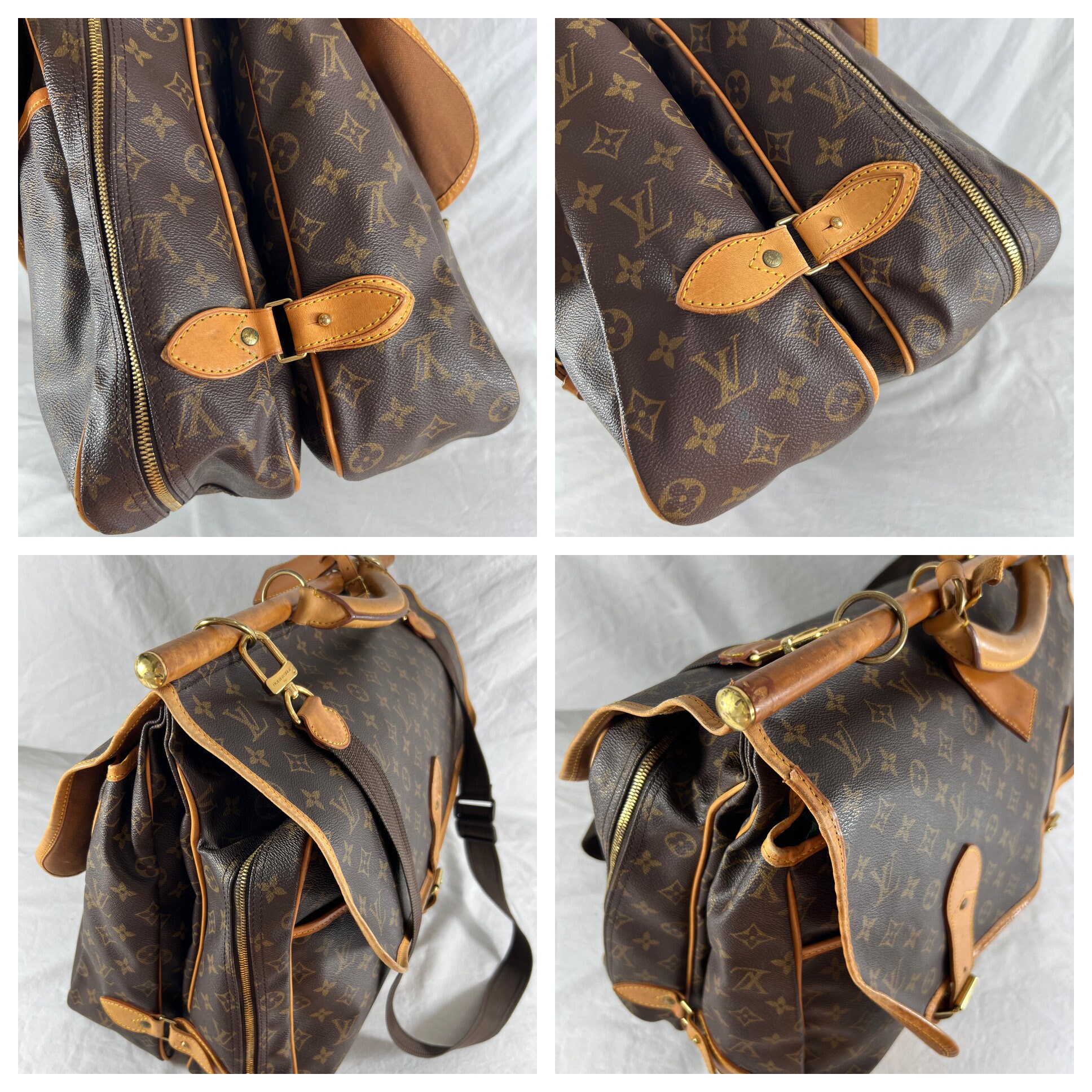 LOUIS VUITTON Sac Chasse Hunting Brown Canvas Monogram