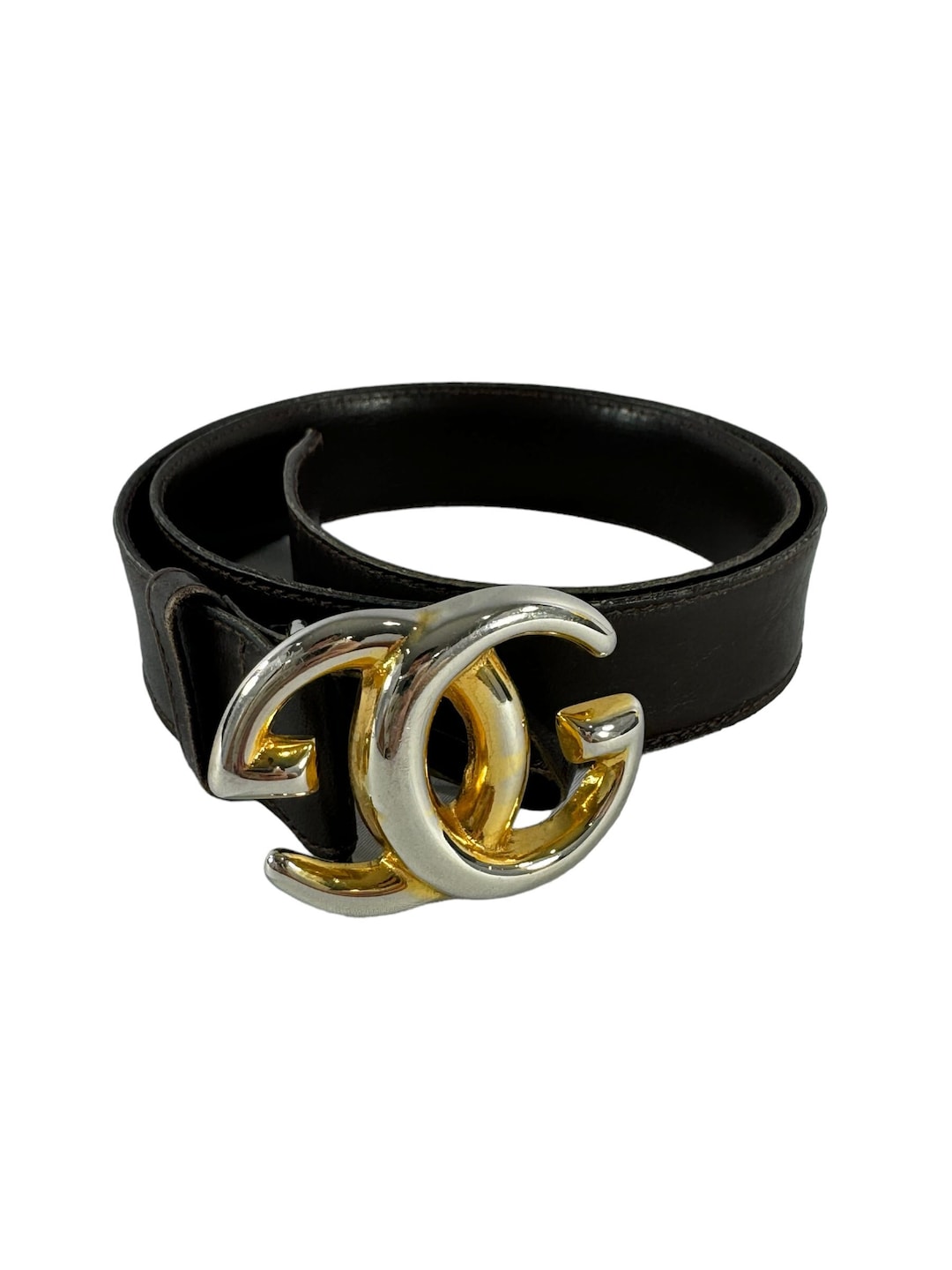 GUCCI レザー ベルト 70-28 GUCCI - グッチ GUCCI ベルト Gロゴ レザー 70-28 シルバー