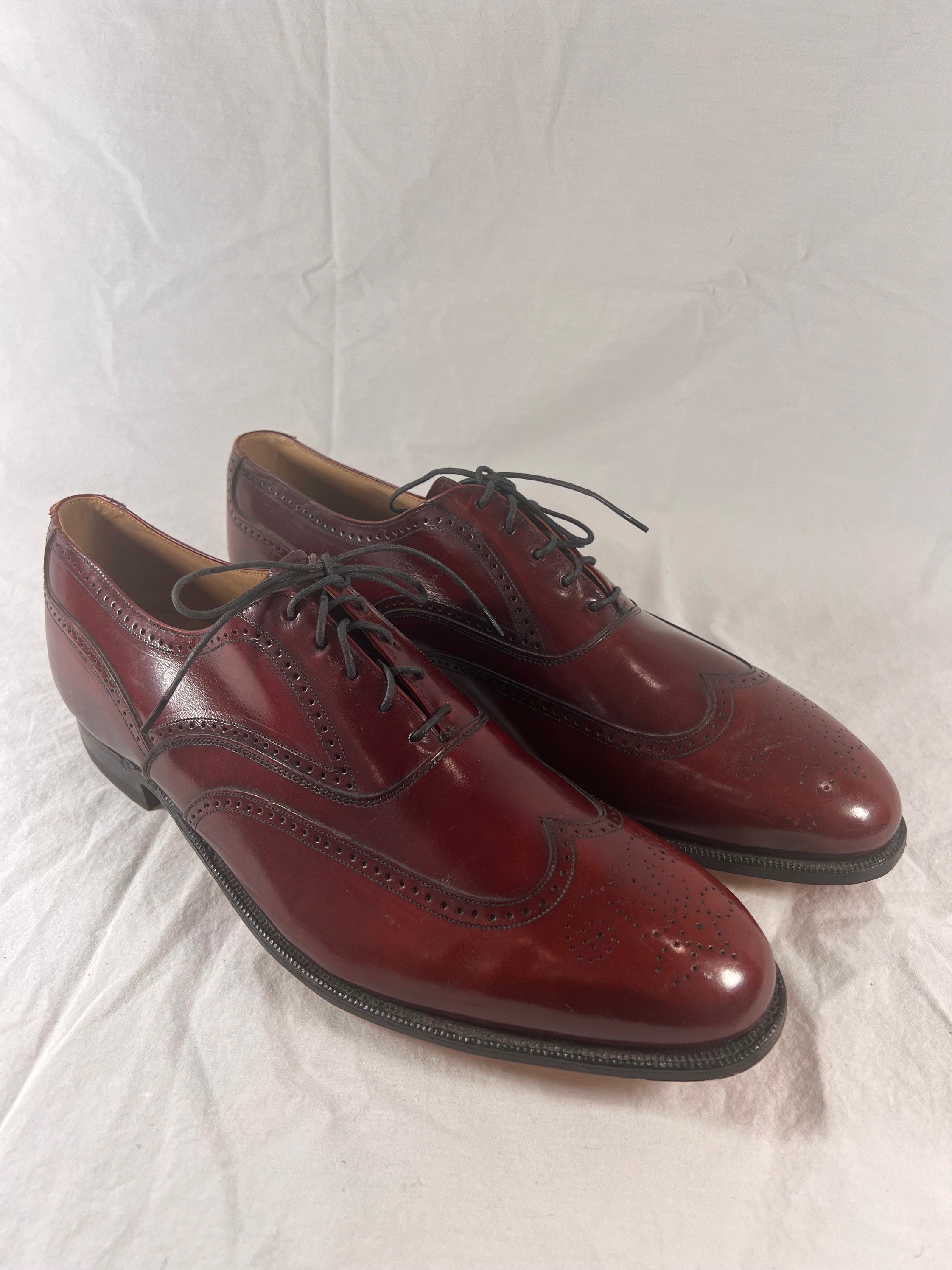 Johnston and Murphy‎ Mens Burgundy Leather Wingtip Oxford Dress Shoes Size 9 D/B Johnston & Murphy Profiles Burgundy Leather | Mercari main image 2