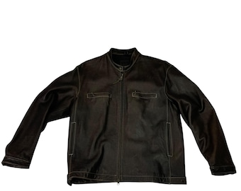 Vintage 80s Roots Canada Leather Varsity Jacket Vintage Roots