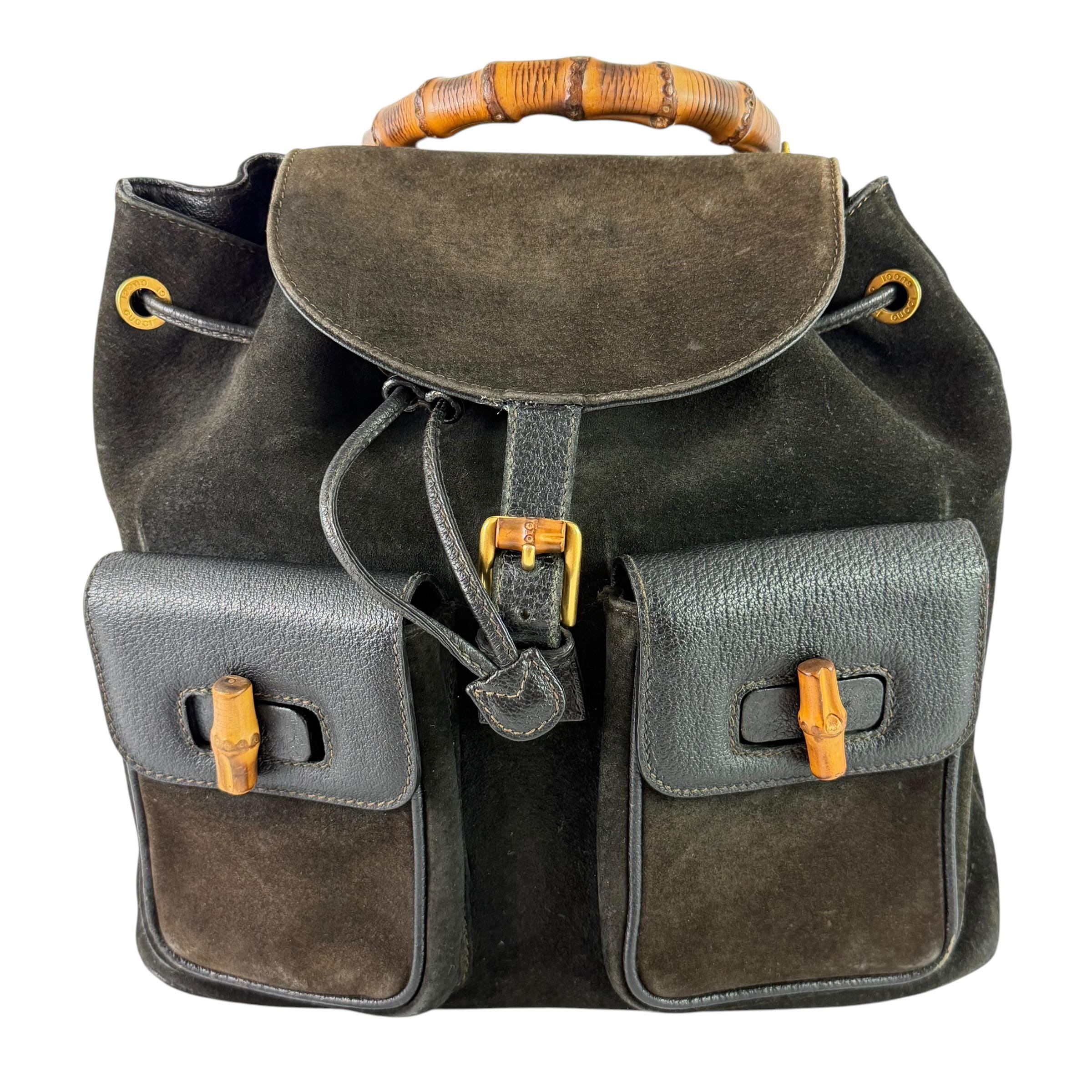 Gucci Bamboo Leather Backpack - Etsy