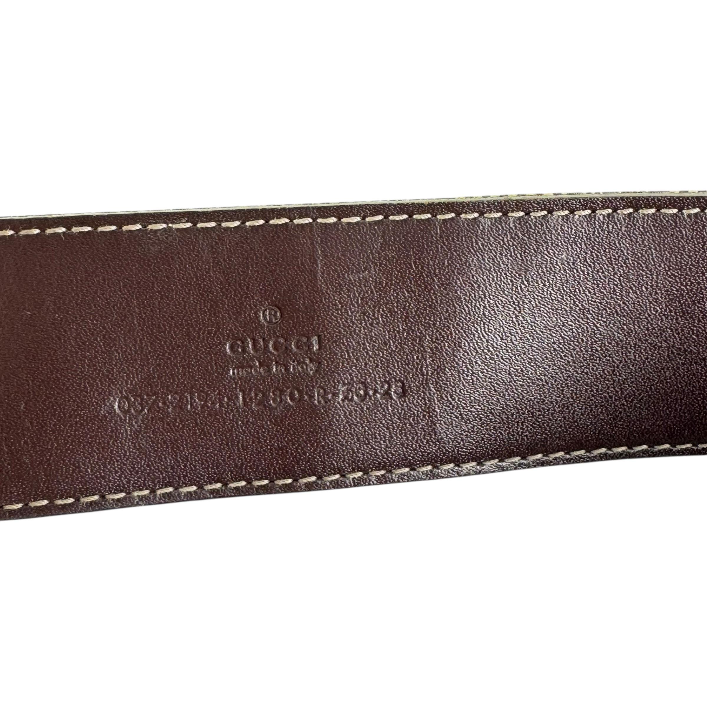 GUCCI Beige GG Monogram Canvas Leather Women display picture 3