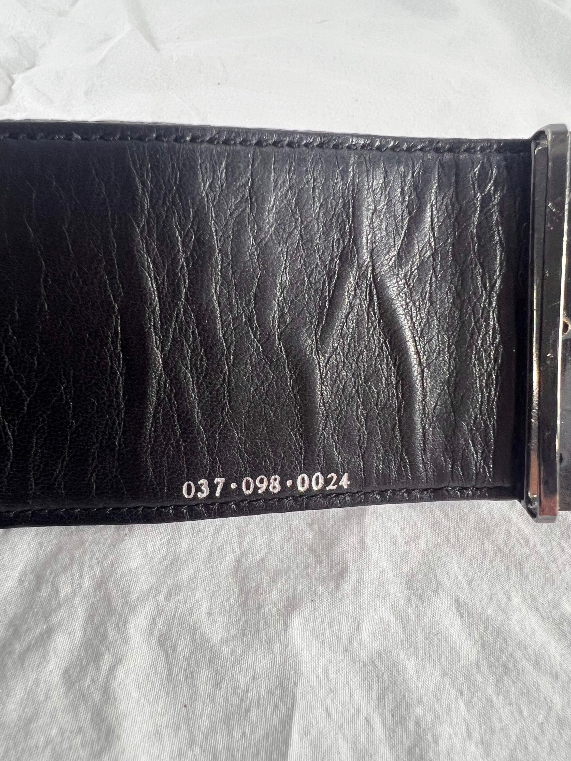 GUCCI Vintage Wide Gray Lizard and Leather Women