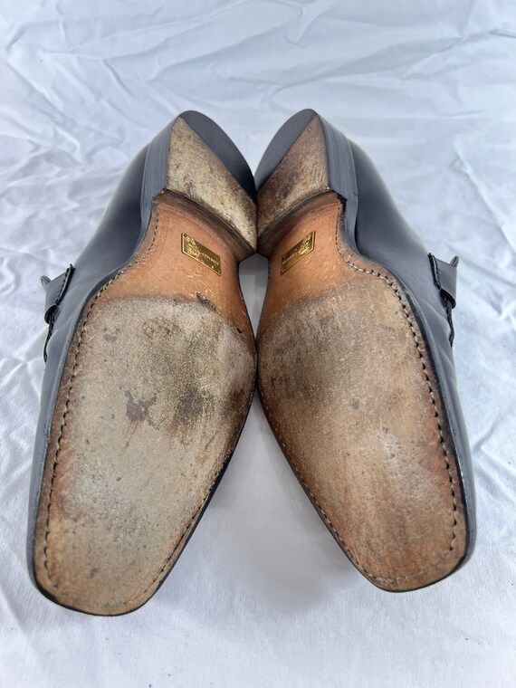 GIANNI VERSACE Vintage Authentic Black Ostrich Leather Men display picture 1