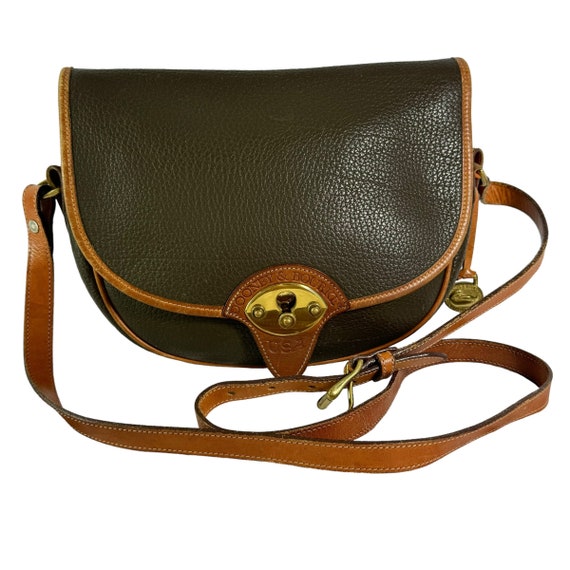 DOONEY AND BOURKE the Cavalry Trooper Olive Green Tan Leather Crossbody Bag Etsy Canada