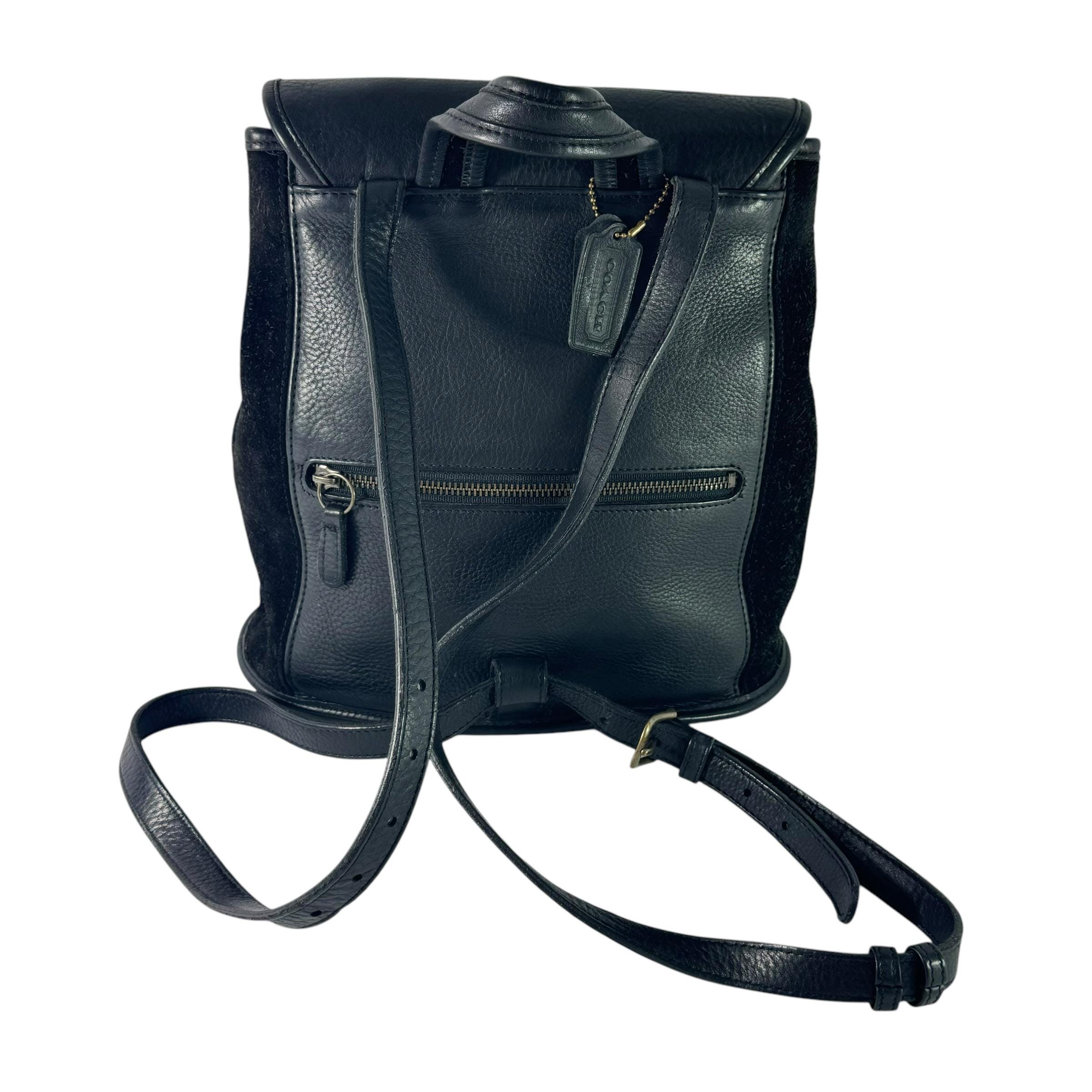 1996 COACH 9016 Black Leather Berkeley Women Backpack Made in the