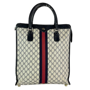 Bolso de mano Ophidia Web Shopping de la colección de accesorios azul marino de GUCCI, fabricado en Italia