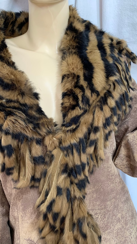 PAOLO SANTINI 90's Women's Fur Leather Jacket Siz… - image 3