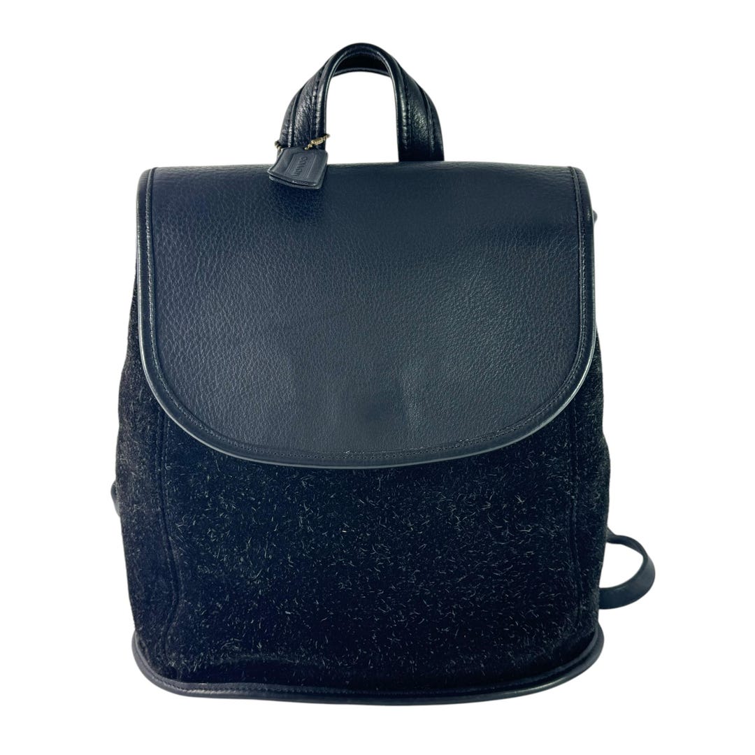 1996 COACH 9016 Black Leather Berkeley Women Backpack Made in the