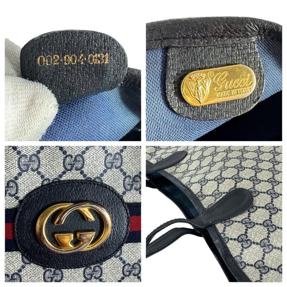 GUCCI Ophidia Navy Blue Canvas Web Supreme GG Sho… - image 3