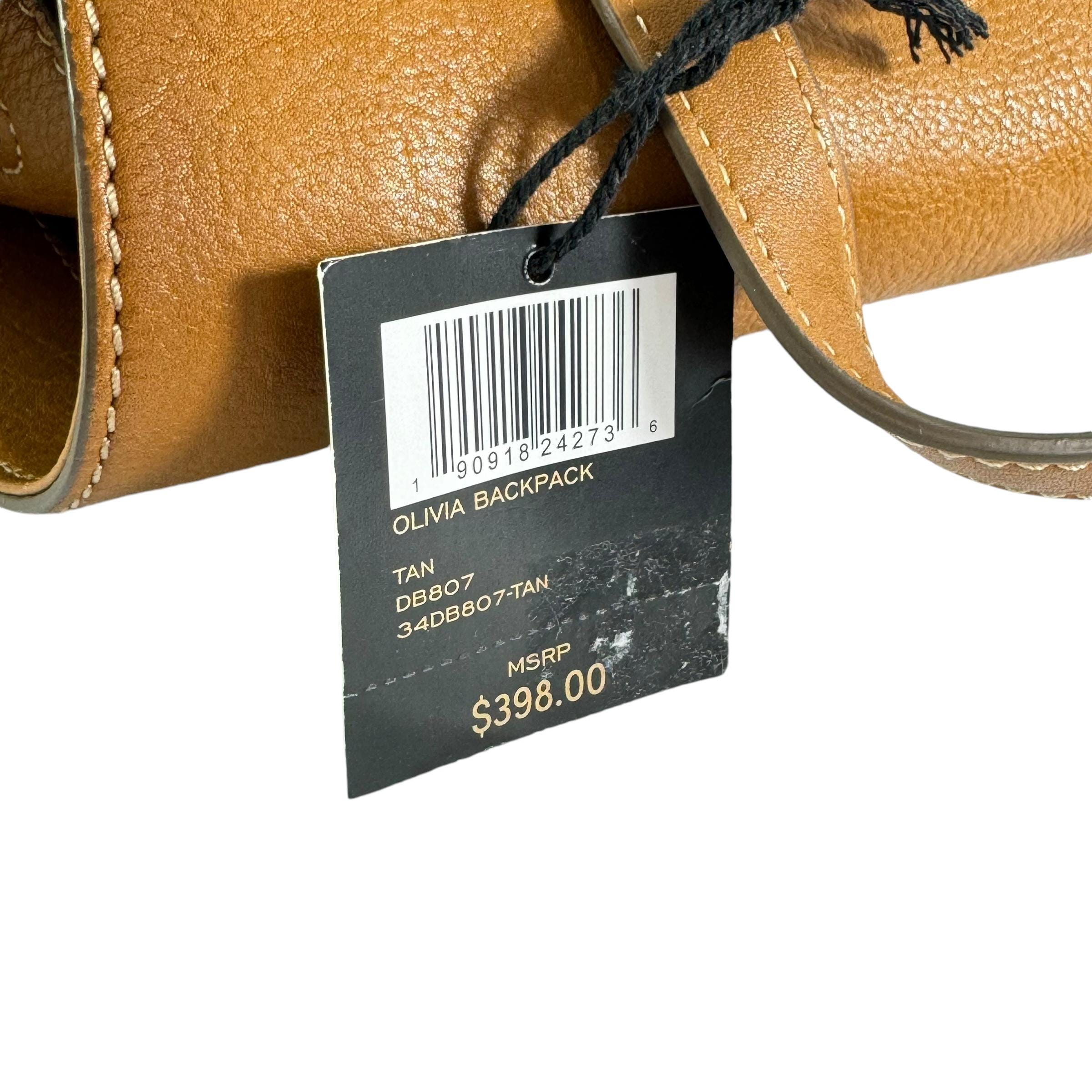 Frye Olivia Black Leather Flap Backpack display picture 3