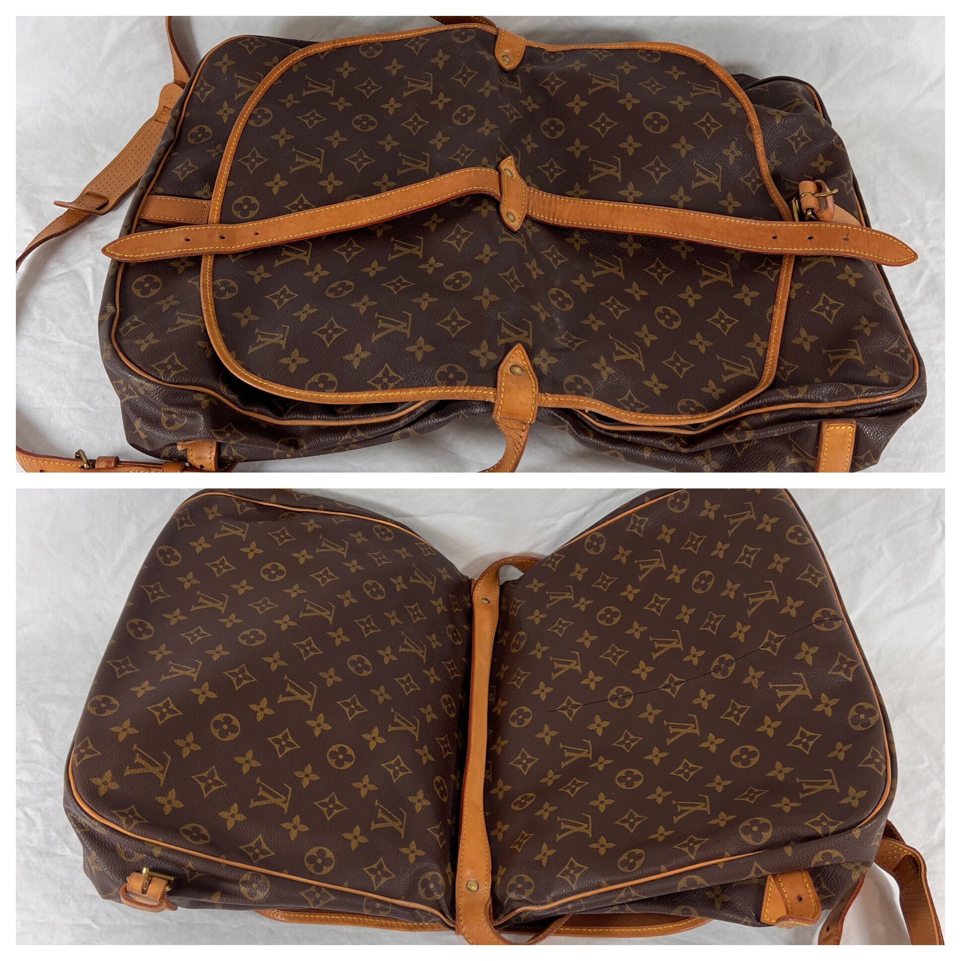 90er Jahre LOUIS VUITTON Saumur 35 authentische Vintage Monogramm Umhangetasche Messenger Bag Made in France Etsy