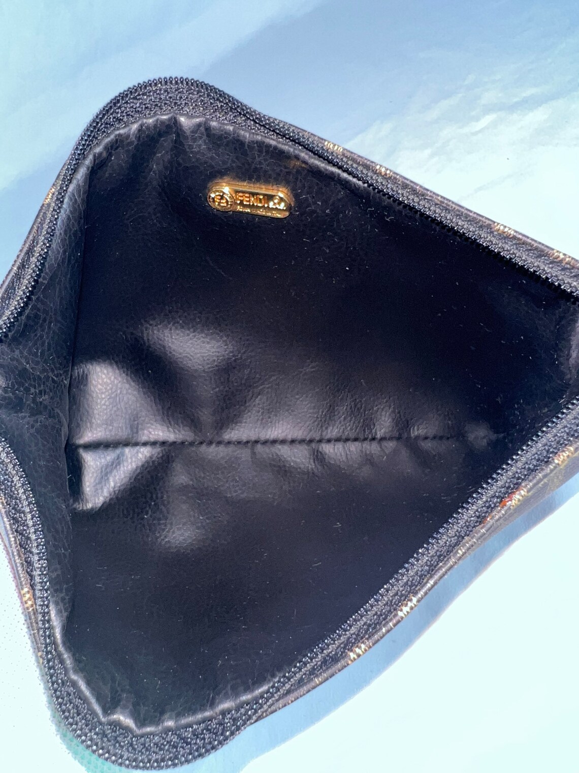FENDI Authentic Zucca Clutch Cosmetic Toiletry Bag Made in Italy, photo 4 of 5