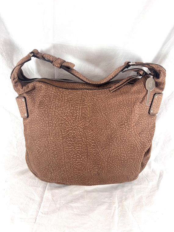 ESCADA Brown Leather Tote Shoulder Bag Made in Ita