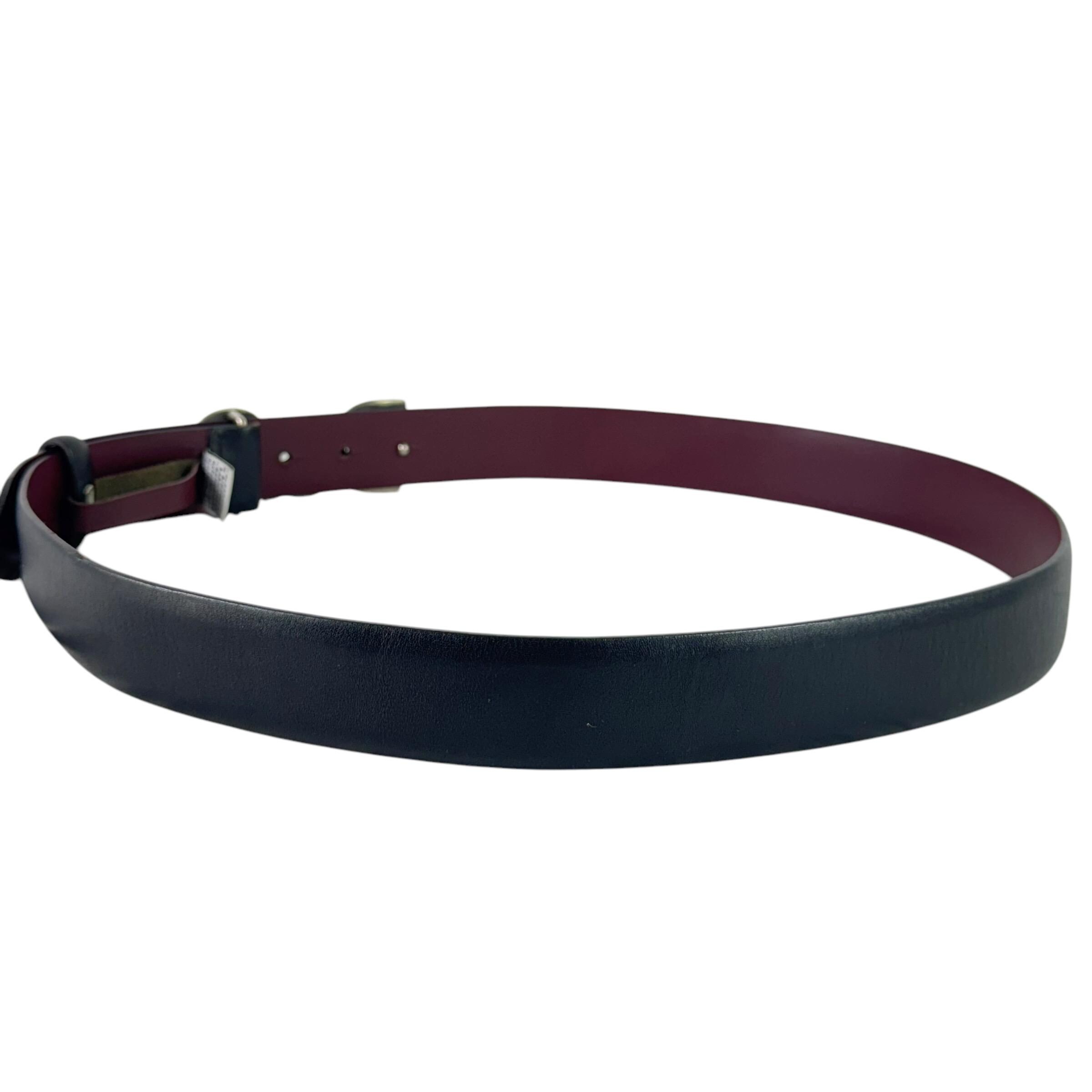 Ceinture Vintage Dolce & Gabbana En Cuir Authentique - Noir - Taille Ajustable 80/112 Cm
