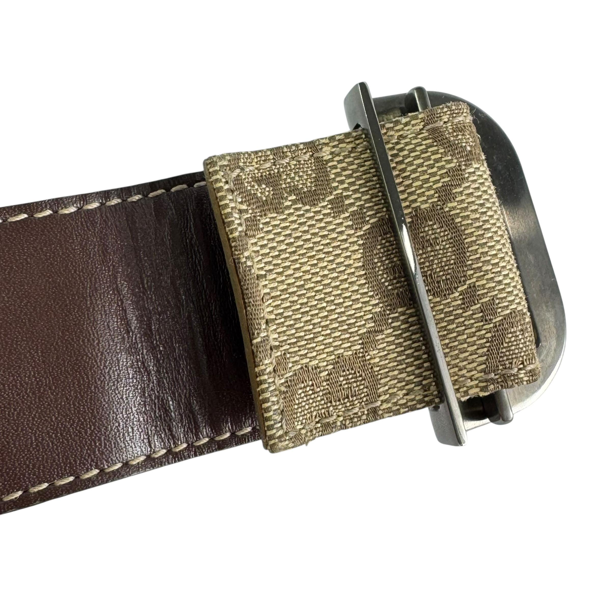 GUCCI Beige GG Monogram Canvas Leather Women display picture 1