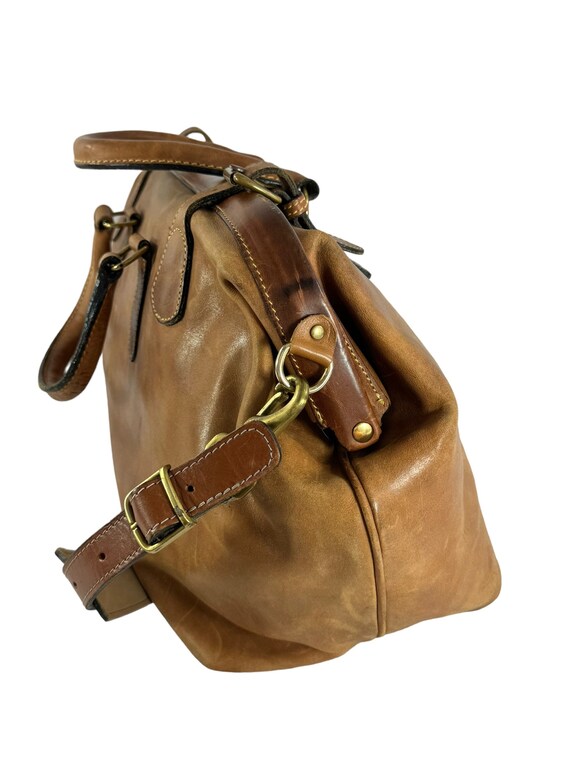 HOLLAND BROTHERS Tan Leather Travel Doctor Duffle… - image 9