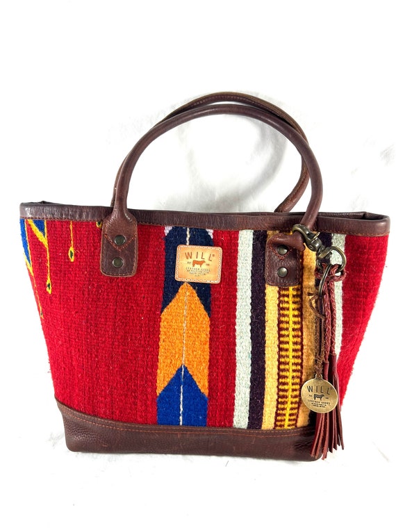 WILL LEATHER GOODS Multicolor Wool & Brown Leather