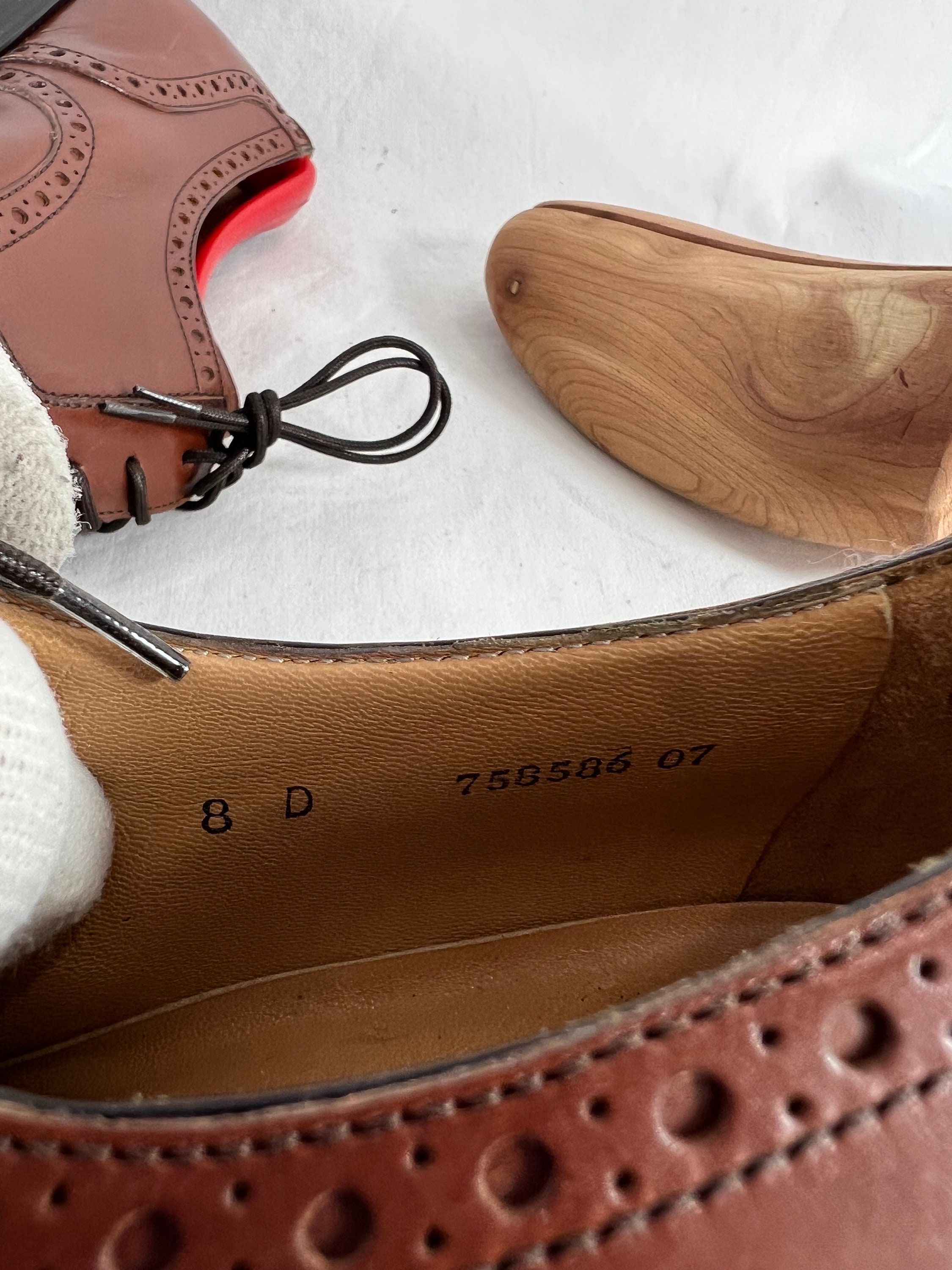 BALLY Brown Leather Derby Semi Brogue Loafers Made in Switzerland Marked as 8US Vintage BALLY of SWITZERLAND Dark Brown Slip on Parawet  main image 3