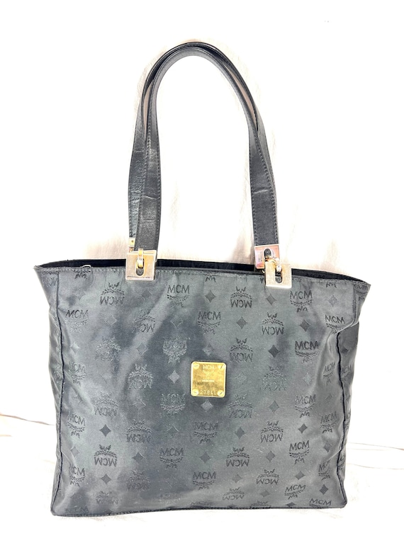 Mcm nylon tote clearance bag