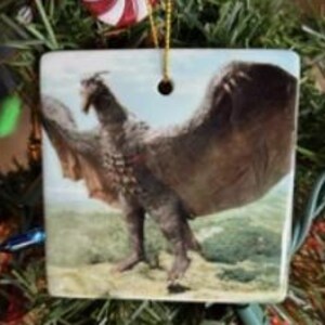 Rodan Ceramic Christmas Ornament Or Coaster Shelf/Desk Sitter New Handmade USA 50's Sc-Fi Godzilla Kaiju Toho You Pick Monarch