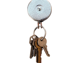 Retractor industrial con carrete de llave original - Cadena de acero inoxidable de 24" (fabricado en EE. UU. desde 1948) administración comerciante seguridad oficina gobierno