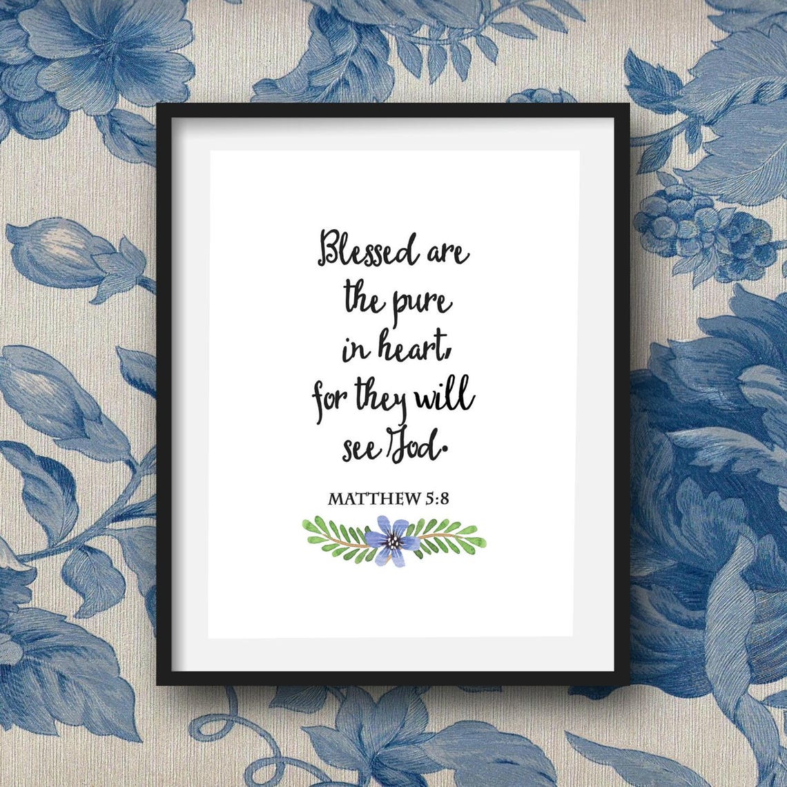 The Beatitudes Printable Wall Art, Digital Download, Matthew Chapter 5 ...