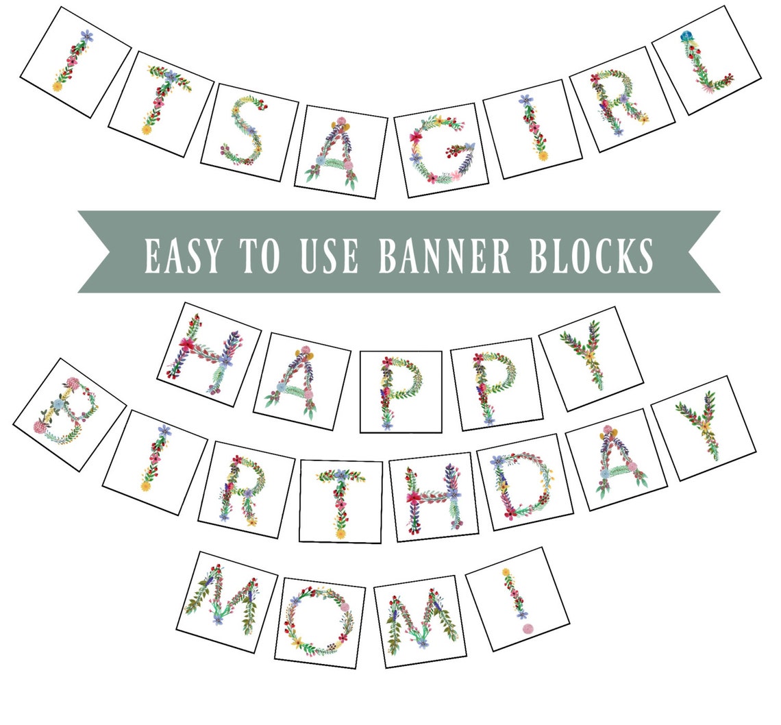 Floral Alphabet Clipart Letters Clipart Floral Alphabet - Etsy