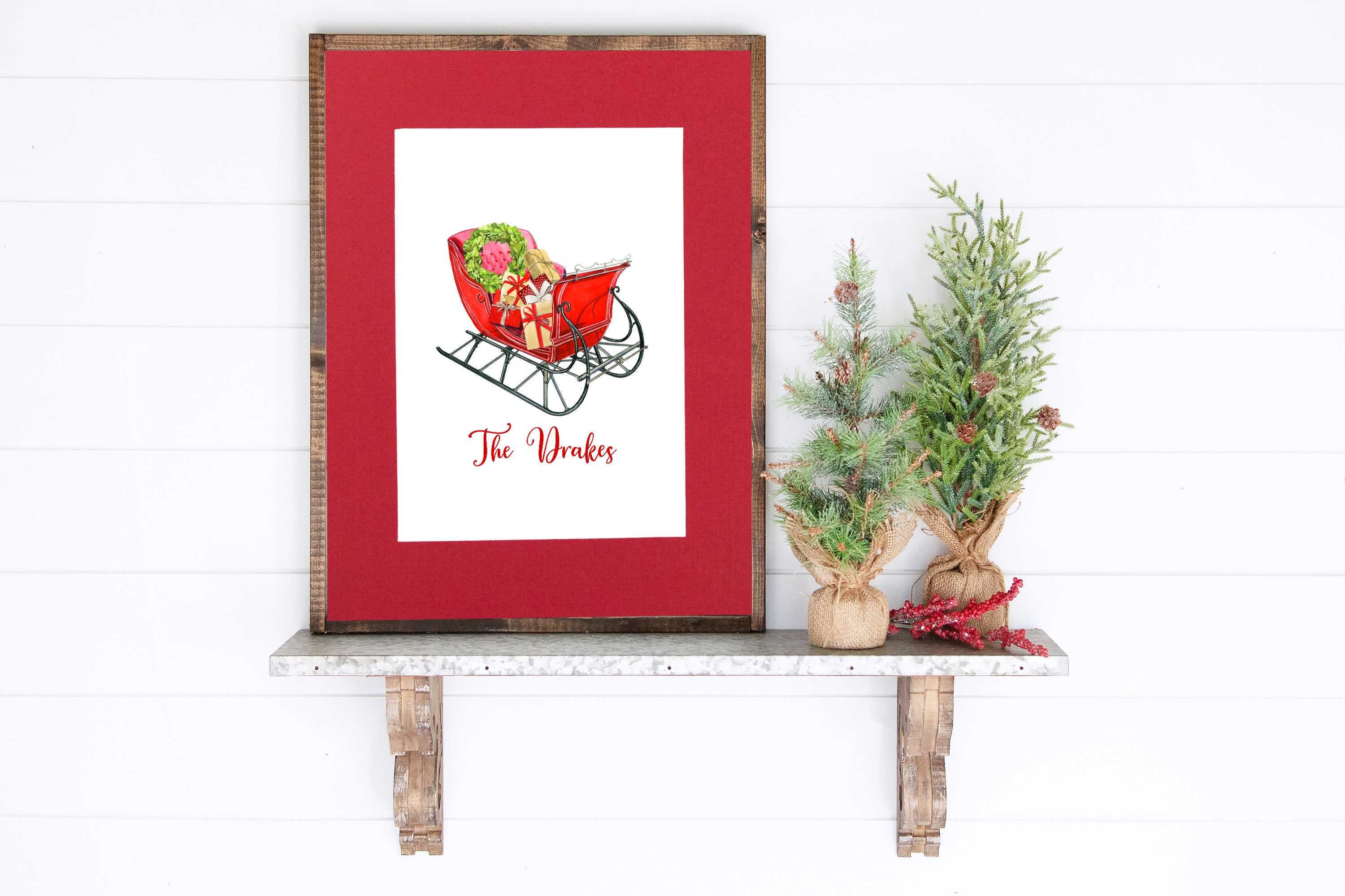 Custom Christmas Printable Sign Personalized Christmas Sign Etsy