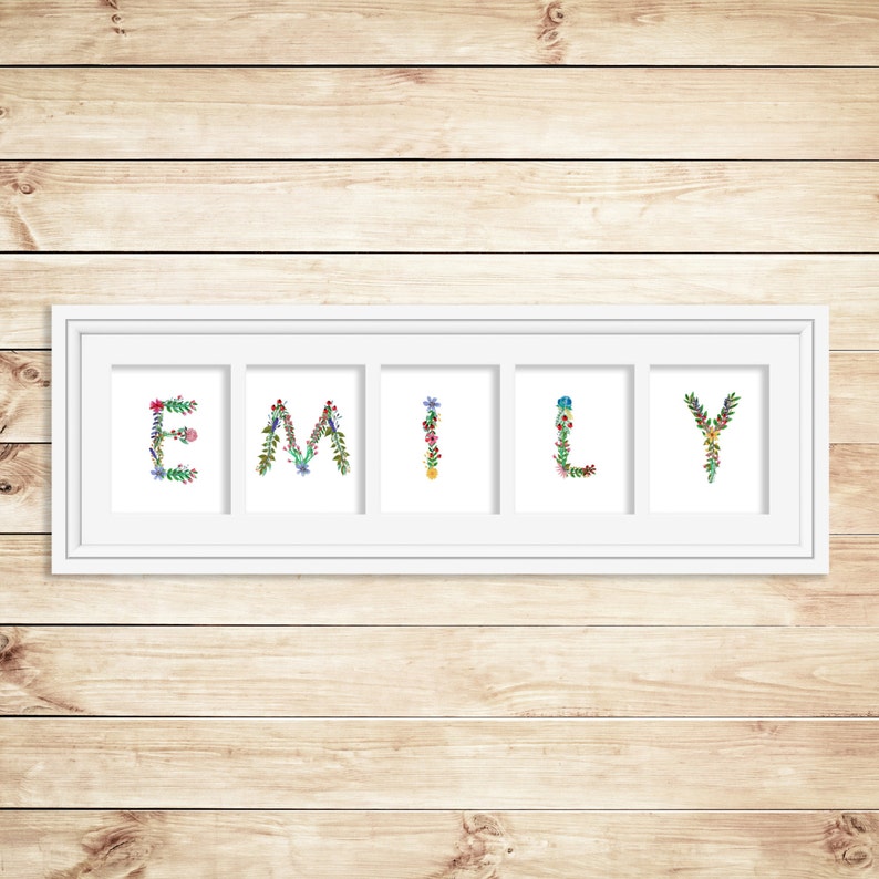 Floral Alphabet Clipart Letters Clipart Floral Alphabet - Etsy