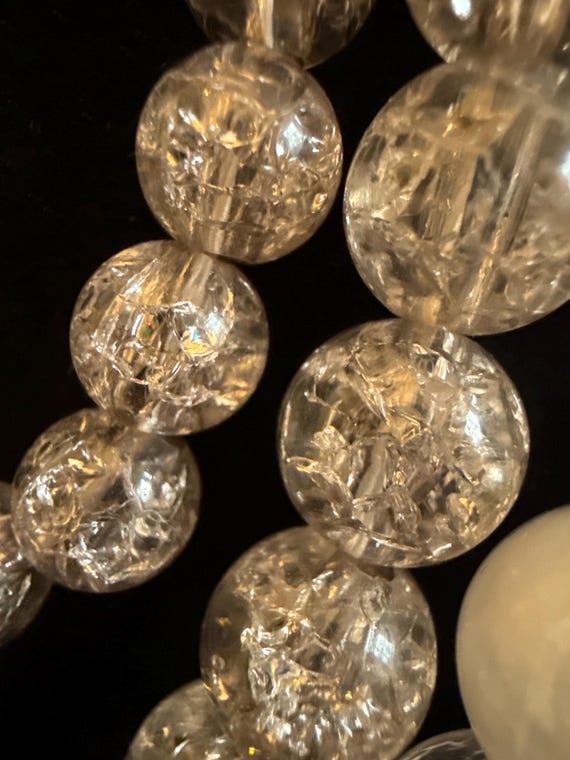 Charming Charlie Multi Strand Necklace, Gray Lave… - image 6