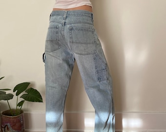 32/33 "y2k Baggy Low Rise Carpenter Jeans