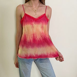 Vintage Hand Dyed 100% Silk Camisole M