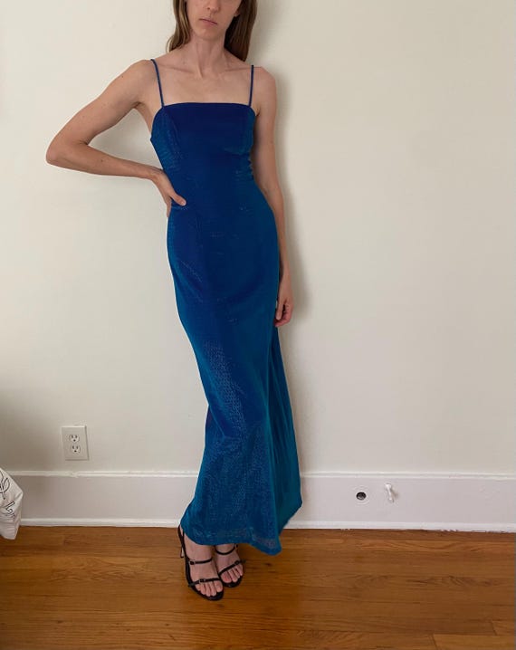 navy blue dress for baby girl Handmade Beaded 90s Prom Dress,Vintage Grape Party Dress main image 1