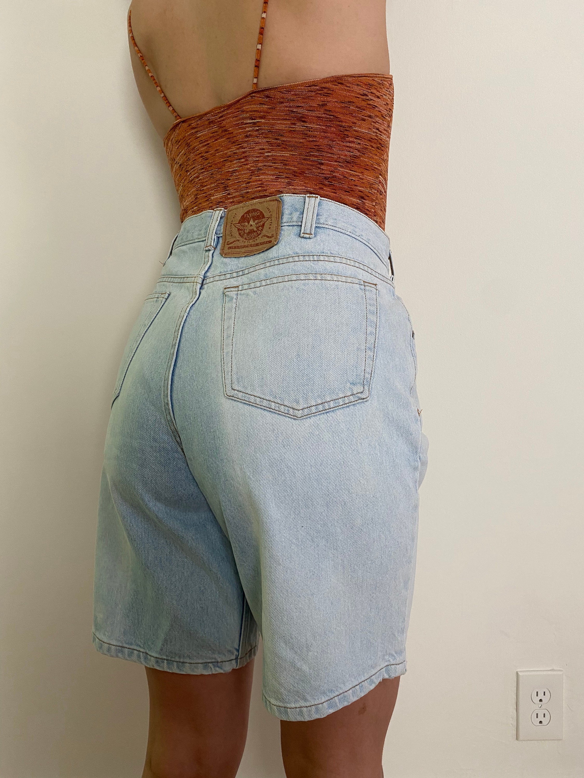 35 Vintage Long Denim Shorts Etsy