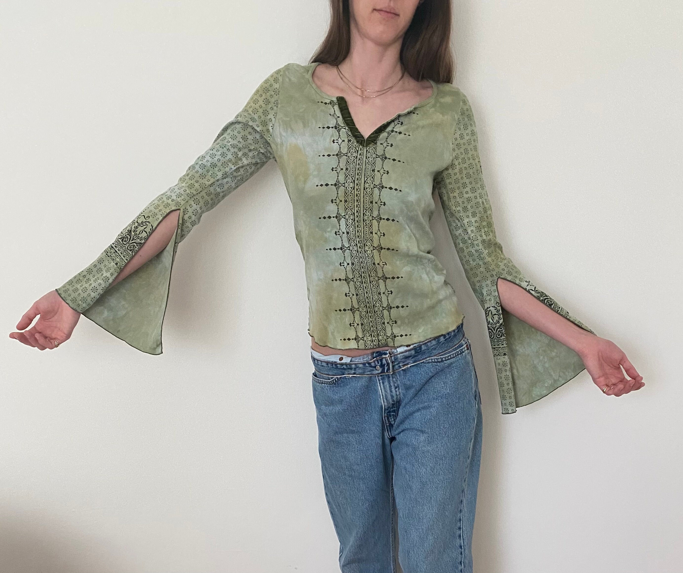 Mxiqqpltky Y2K Fairy Grunge Crop Top for Women Short Sleeve
