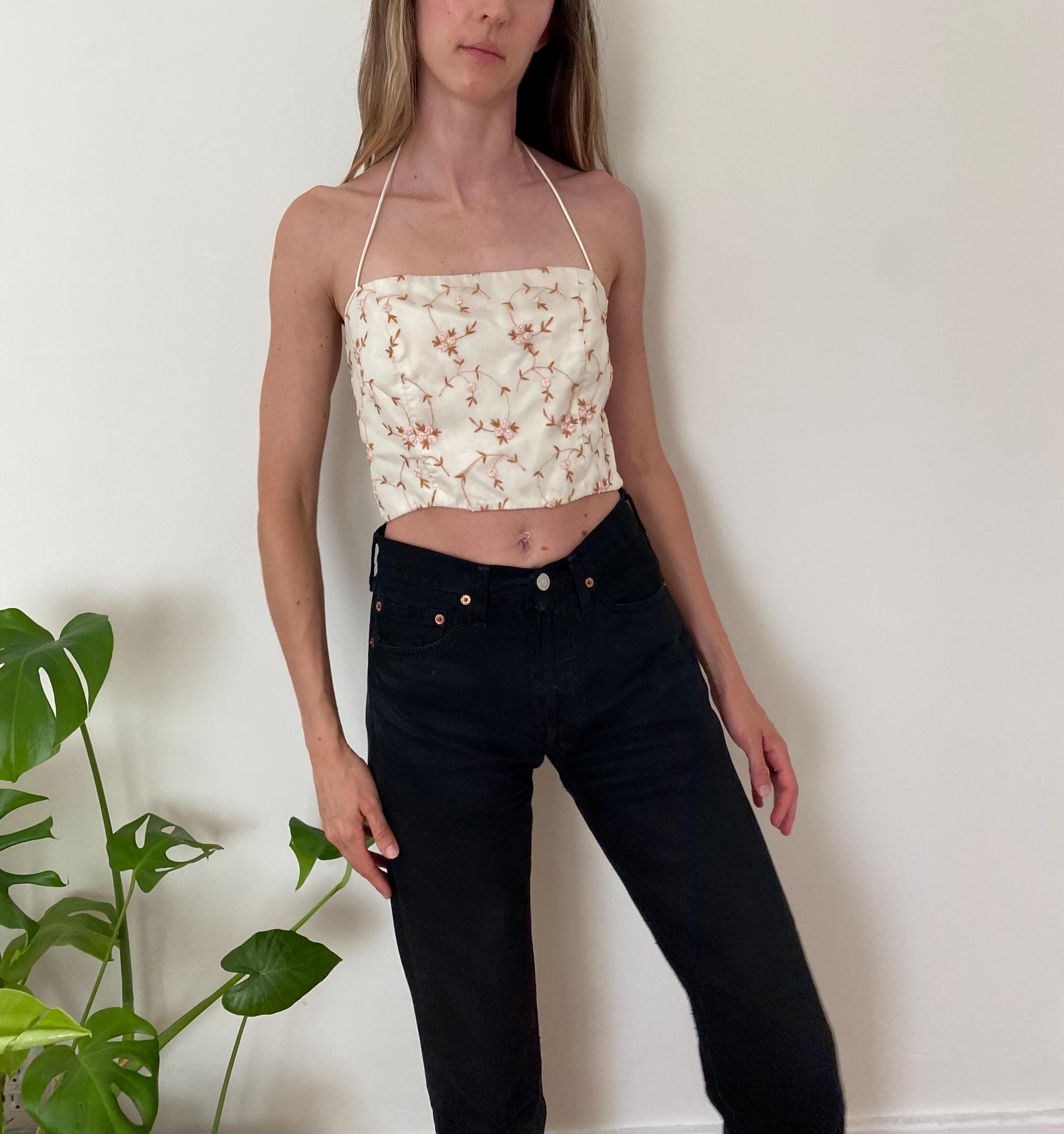 Vintage 90s California brand leopard halter top 🌸🐆