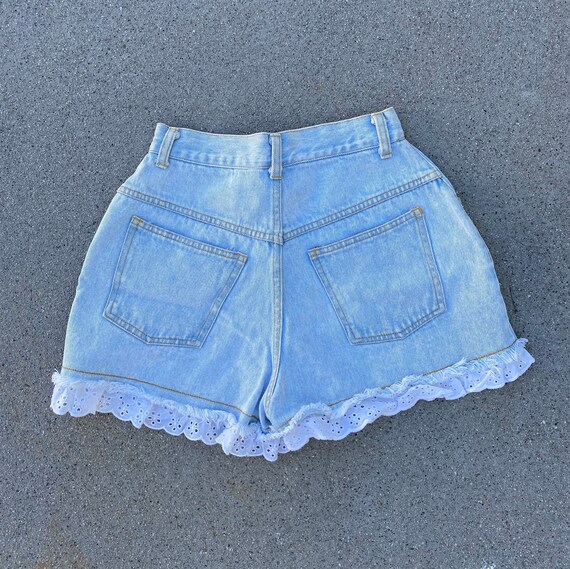 23” Vintage Shorts with Eyelet Ruffle - image 2