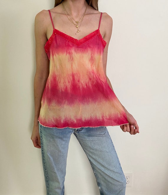 Vintage Hand Dyed 100% Silk Camisole M