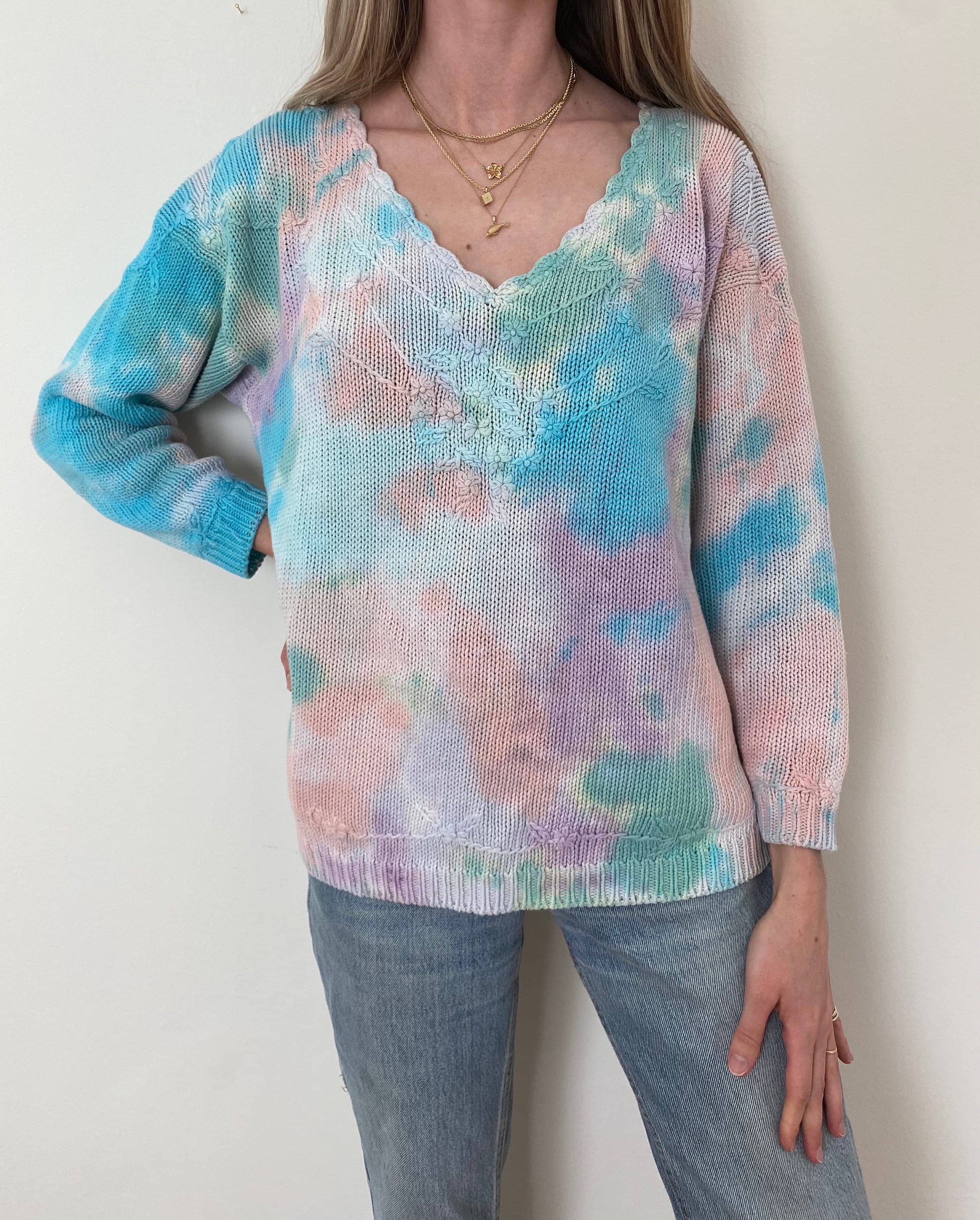 Tie Dye Sweater M / L Etsy