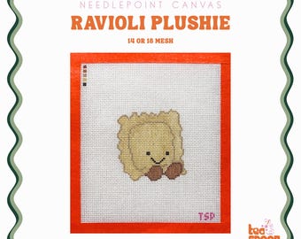 Ravioli Plushie Needlepoint Canvas