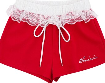 Shorts mit Spitzendetail