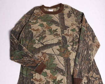 Vintage Made in USA Single Stitch Realtree Camouflage Long Sleeve Shirt size XL