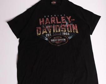Modern 2022 Harley Davidson Motorcycles Big Font Print Shirt size L